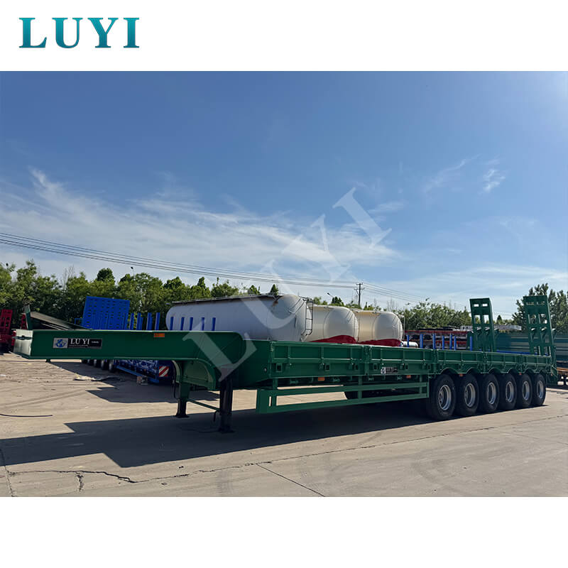 Nuovo risultato nella cooperazione transnazionale! I semirimorchi a pianale ribassato a collo di cigno a 6 assi LUYI vengono spediti in lotti in Mauritania