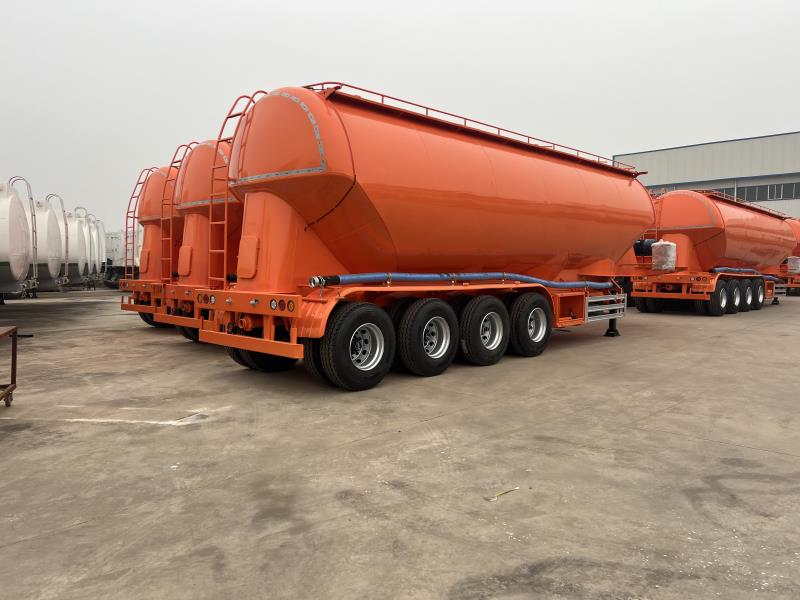 Rimorchio cisterna per polvere di cemento 27CBM per trasporto di cemento sfuso, ceneri volanti e polvere secca