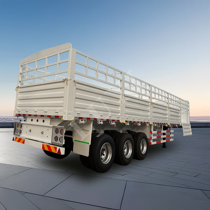 Semirimorchio per credenza a 3 assi da 1,5 metri per il trasporto di un camion con semirimorchio per semirimorchio multifunzionale da 80 tonnellate con parete laterale Semirimorchio per credenza a 3 assi da 1,5 metri per il trasporto di un camion con semirimorchio per semirimorchio multifunzionale da 80 tonnellate con parete laterale