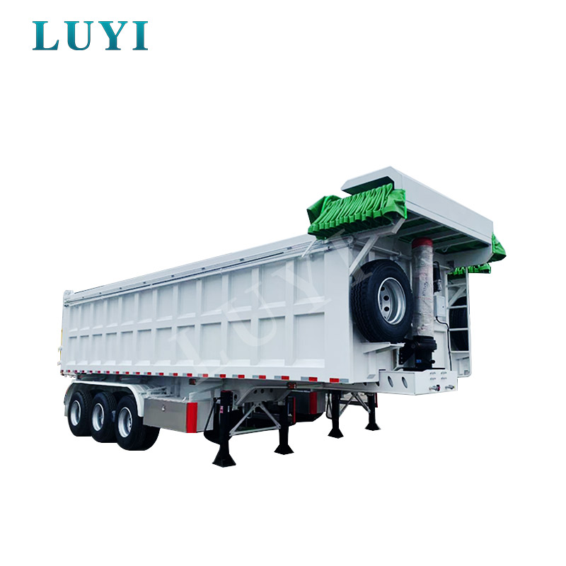 Semirimorchio con cassone ribaltabile posteriore a 3 assi da 100 tonnellate