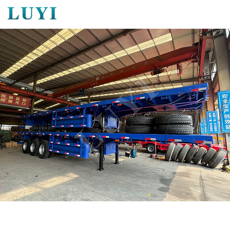 Semirimorchio a pianale ribassato a 3 assi da 4 piedi e 50 tonnellate
