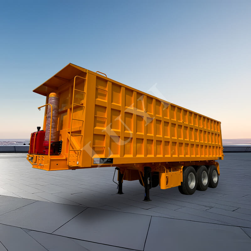 Semirimorchio ribaltabile posteriore a 3 assi da 60 tonnellate