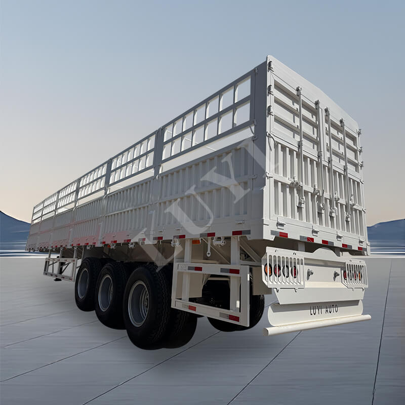 Semirimorchio multifunzionale con pali in acciaio al carbonio a 3 assi da 80 a 100 tonnellate