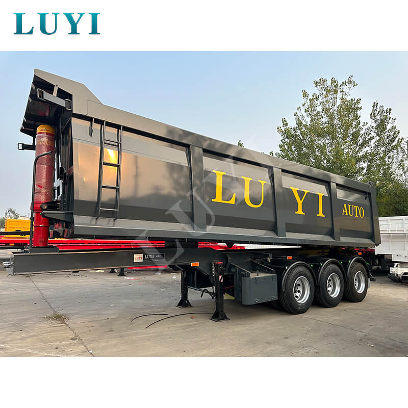 Semirimorchio idraulico a 3 assi con ribaltabile posteriore in vendita