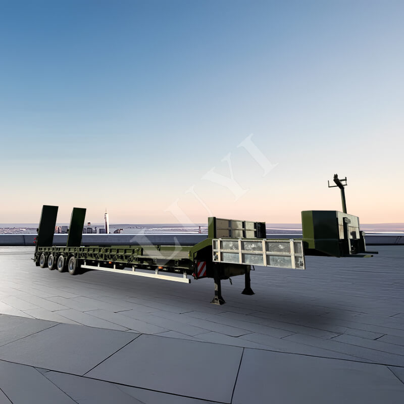 Semirimorchio ribassato a 4 assi da 60 tonnellate con collo di cigno