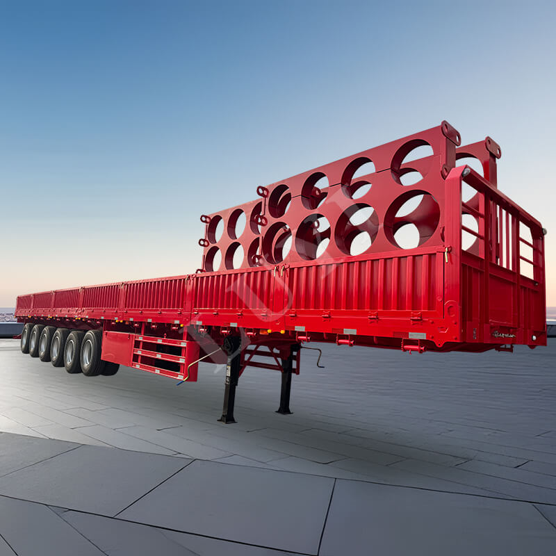 Semirimorchio con pareti laterali da 40 piedi da 80-100 tonnellate da 15,5 metri a 6 assi, Semirimorchio con pareti laterali da 40 piedi da 80-100 tonnellate da 15,5 metri a 6 assi,