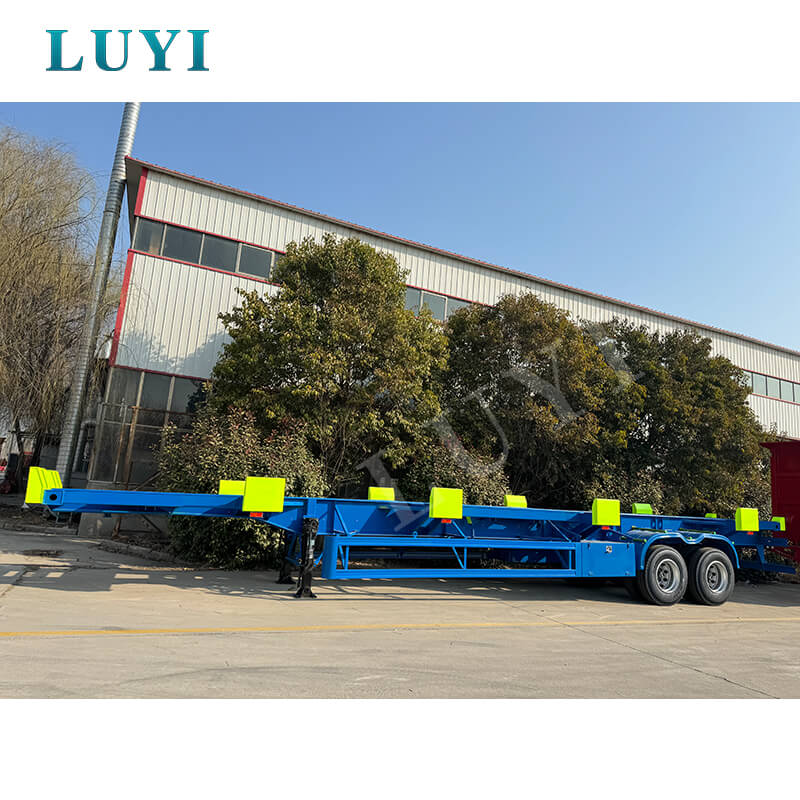 Semirimorchio scheletrico per trasporto container portuale da 60 tonnellate in vendita