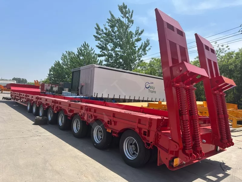 Semi-trailer a basso letto retrattile a 8 assi