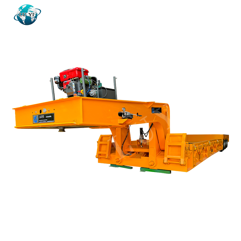 Semirimorchio ribassato con collo di cigno staccabile da 80 tonnellate