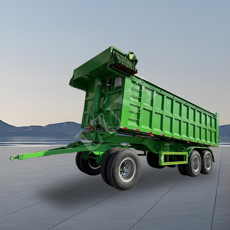 Semirimorchio a scarico posteriore cubico rettangolare a due assi 30/50